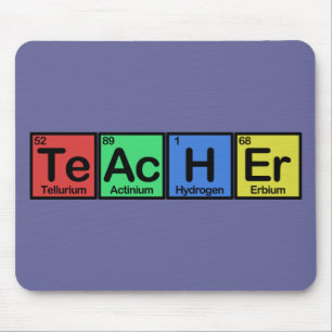 Mousepad Professor feito de cores dos elementos