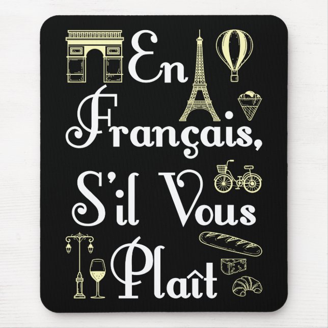 Mousepad Professor francês En Francais S'il Vous Plait (Frente)