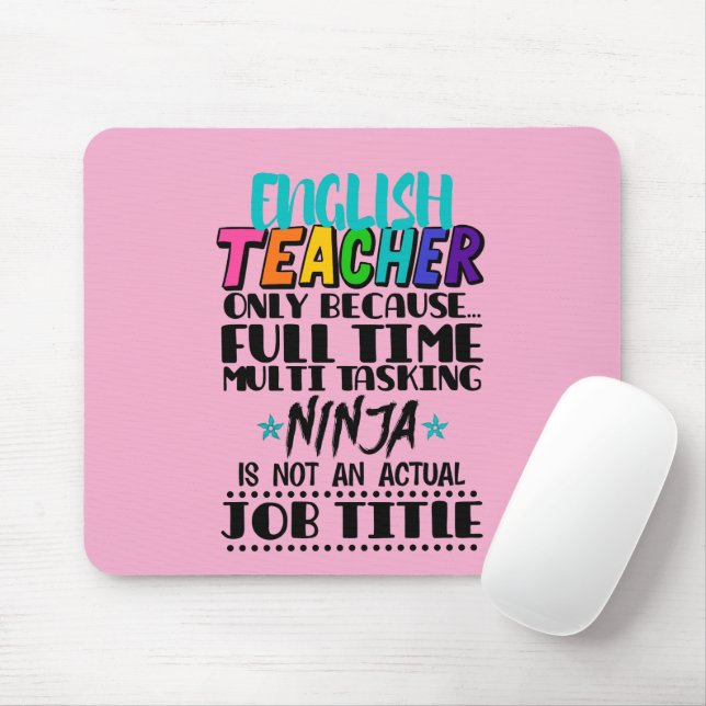 Mousepad Professor Inglês Apenas Porque Multitarefa De Temp (Com mouse)