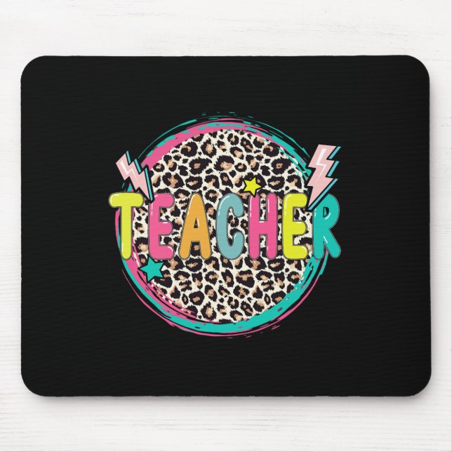 Mousepad Professor Leopardo Feliz Primeiro Dia De Aula Prof (Frente)