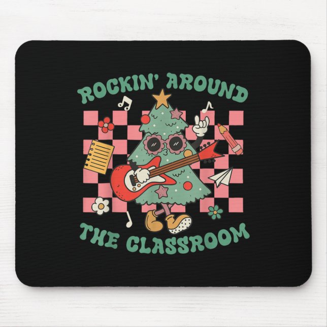Mousepad Professor Natal Rockeando Em Volta À Sala De Aula  (Frente)