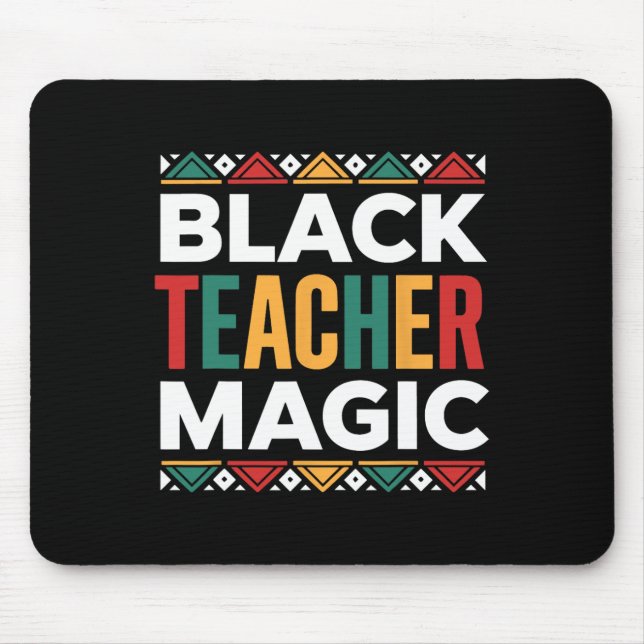 Mousepad Professor negro História negra mágica mês africano (Frente)