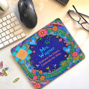 Mousepad Professor Personalizado Cheerful com Dragonfly Azu