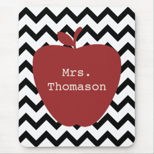 Mousepad Professor preto & branco de Apple vermelho de