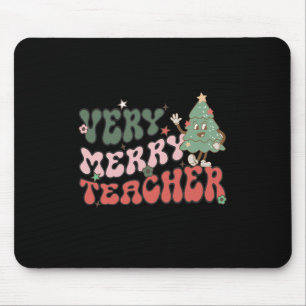 Mousepad Professor Retro de Natal Muito Feliz Professor
