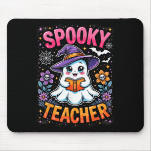 Mousepad Professor Spooker Cute Ghost Lendo Livro Engraçado