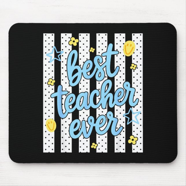 Mousepad Professor volta às aulas feliz primeiro dia de aul (Frente)
