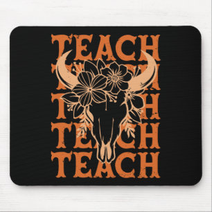 Mousepad Professor Western Boho Faroeste Crânio de Touro By