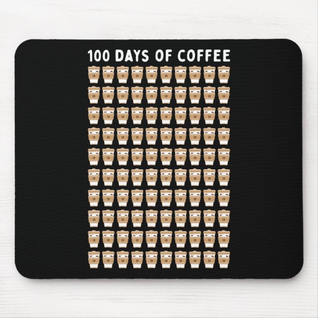 Mousepad Professora 100 Cafés 100º Dia da Escola (Frente)