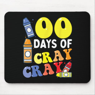 Mousepad Professora 100 Dias Cray Cray Cray 100º Dia de Men
