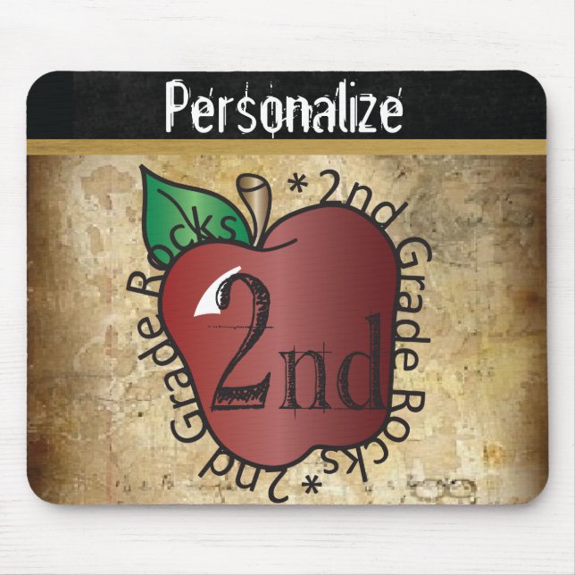 Mousepad Professora da Escola do segundo Vintage (Frente)