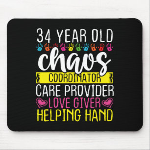 Mousepad professora de creche de &#; anos &#; dia de aniv