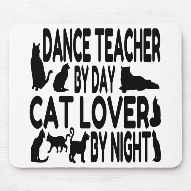 Mousepad Professora de dança do Cat Lover (Frente)