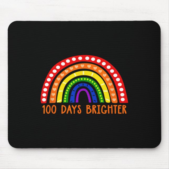 Mousepad Professora De Diversão Brilhante Days 100º Dia Da  (Frente)