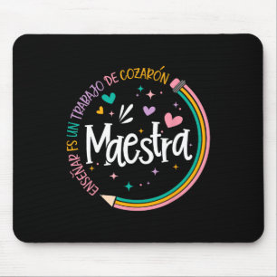 Mousepad Professora de espanhol Maestra volta às aulas prim