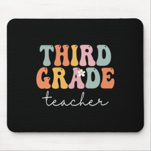 Mousepad Professora De Grau Retro Groovy Vintage Primeiro D