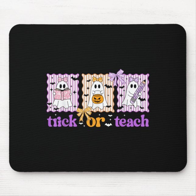 Mousepad Professora De Groové Trick De Halloween Ou Ensina  (Frente)