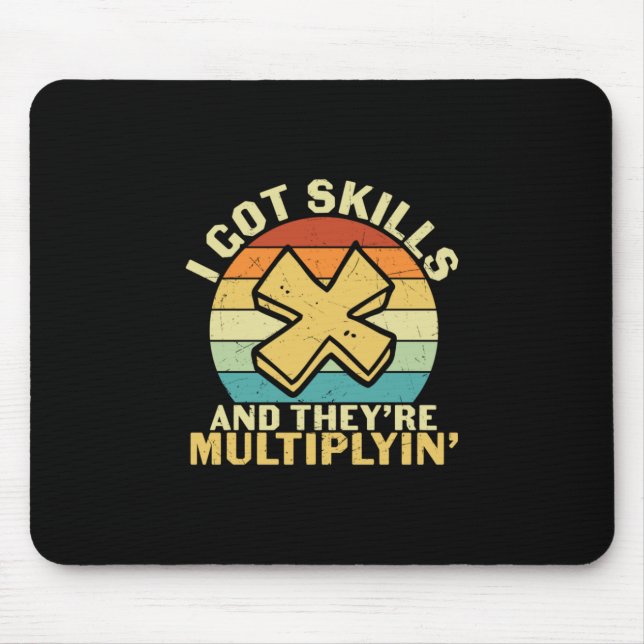 Mousepad Professora De Matemática Eu Tenho Habilidades (Frente)