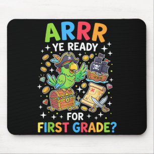 Mousepad professora do primeiro ano de volta à escola pirat