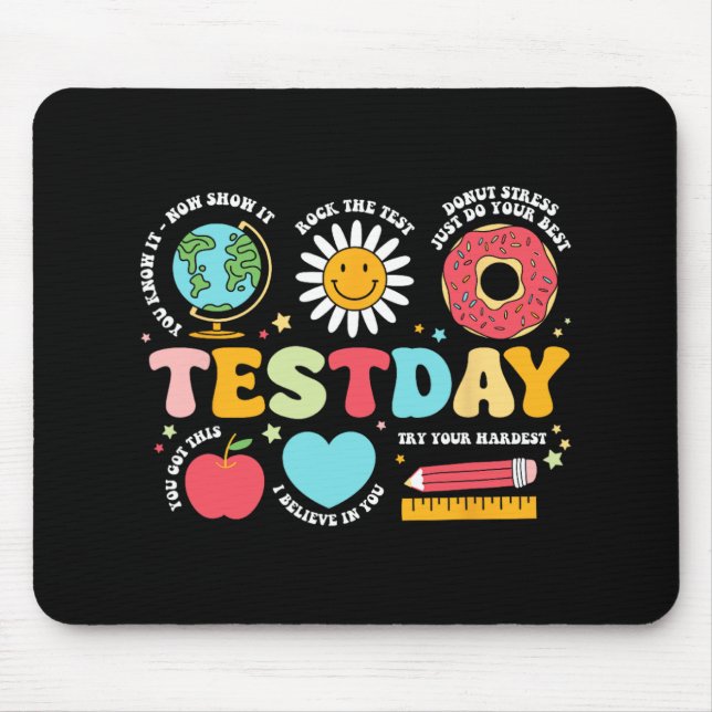 Mousepad Professora em Motivação no Dia de Teste do Profess (Frente)