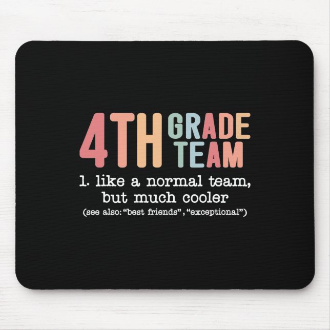Mousepad Professora Equipe Do 4º Grau Como Equipe Normal, M (Frente)