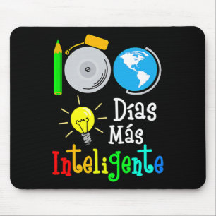 Mousepad Professora Espanhola 100 Dias Mais Inteligente 100