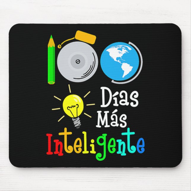 Mousepad Professora Espanhola 100 Dias Mais Inteligente 100 (Frente)