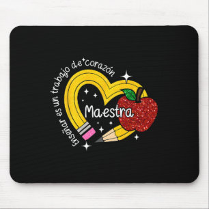 Mousepad Professora Espanhola Maestra Volta às Aulas Primei