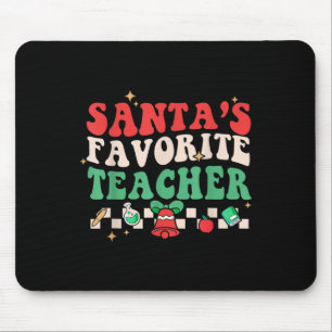 Mousepad Professora Favorita Santas Retro Groovy Natal Xma