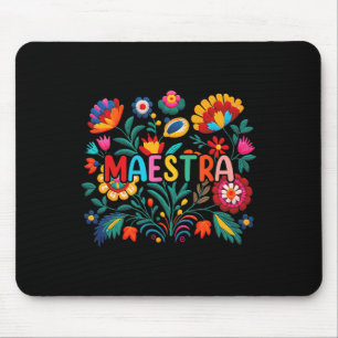 Mousepad Professora Flowers Professora de Espanhol Cinco De