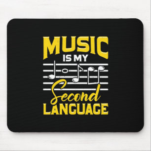 Mousepad Professora Música É Meu Segundo Idioma