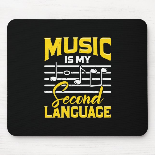 Mousepad Professora Música É Meu Segundo Idioma (Frente)