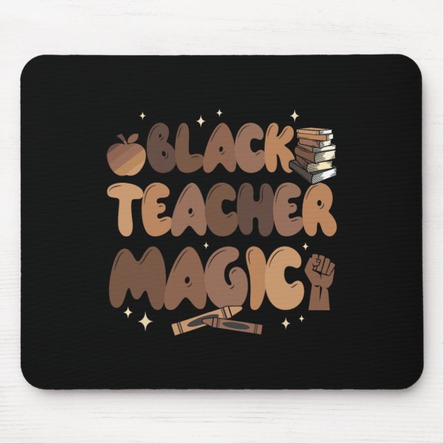 Mousepad Professora Negra História da Educação Mágica Melan (Frente)
