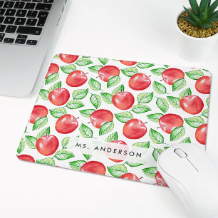 Mousepad Professora Personalizada de Padrões da Apple