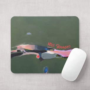 Mousepad Professora Presente Abstrato de Pintura Personaliz