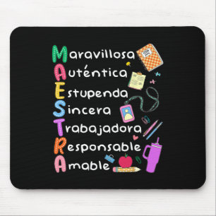 Mousepad Professora Professora de Espanhol Professora Bilín