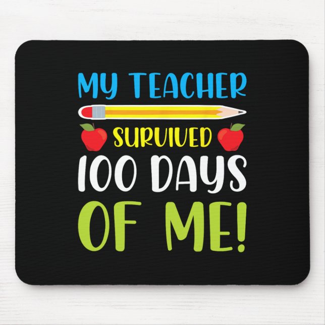Mousepad Professora Sobreviveu A 100 Dias De Mim Divertido  (Frente)