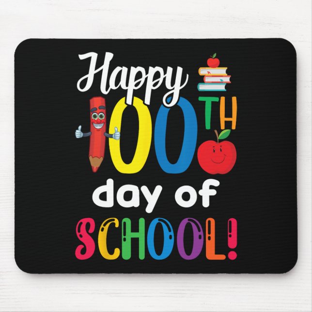Mousepad Professores De Crianças Felizes No 100º Dia Da Esc (Frente)
