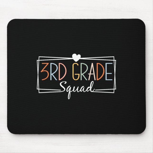 Mousepad Professores De Grau Quadrado Crianças De 3º Ano De (Frente)