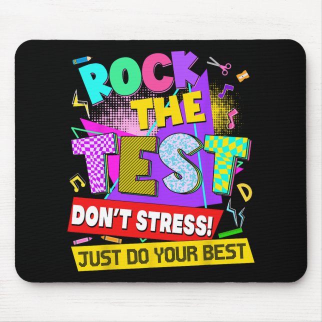 Mousepad Professores do dia de teste do ponto de stress (Frente)