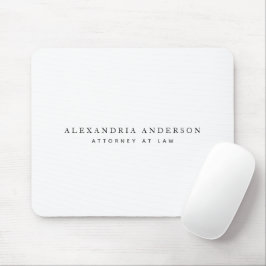 Mousepad Profissional Minimalista Advogado Branco