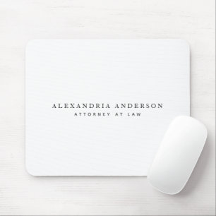 Mousepad Profissional Minimalista Advogado Branco