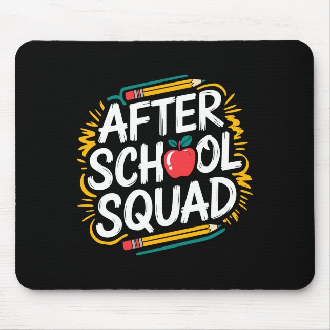 Mousepad Programa de homens após o ensino escolar e equipe  (Frente)