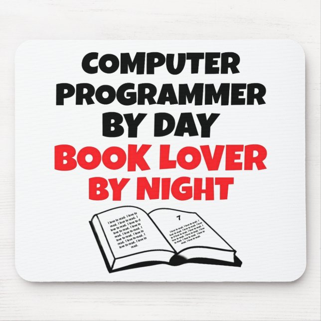 Mousepad Programador de Computador do Book Lover (Frente)