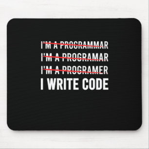 Mousepad Programador Engraçado Eu Escrevo Código