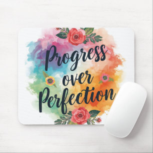Mousepad Progresso Acima da Perfeição Motivacional
