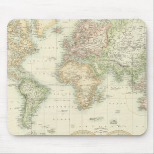 Mousepad Projeção do World On Mercator