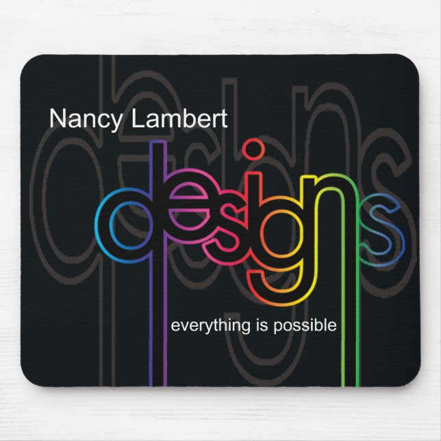 Mousepad Projete o logotipo do design de Nancy Lamberto (Frente)
