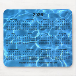 Mousepad Promocional Calendário da Piscina de Nadação Azul 