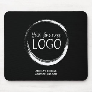 Mousepad Promocional de logotipo preto e branco